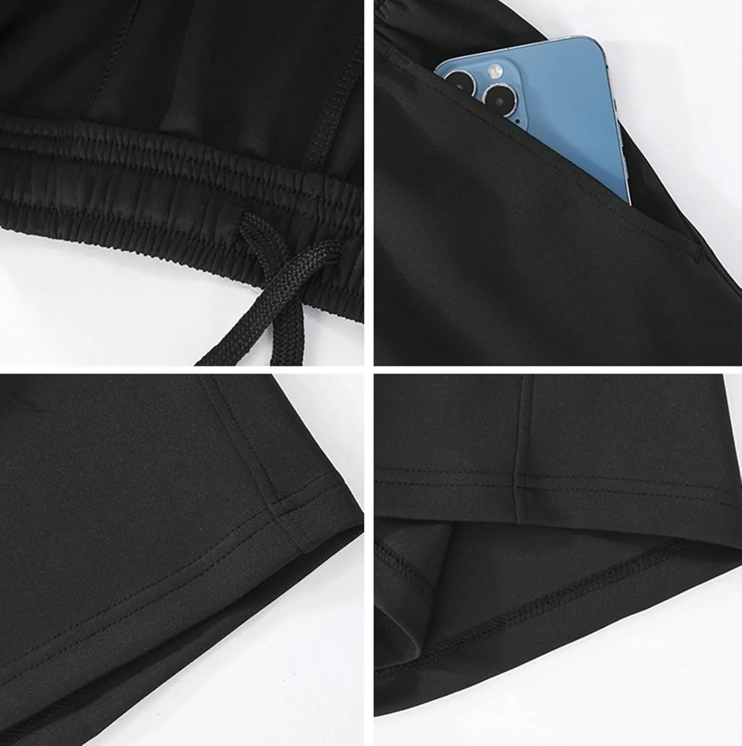 2 In 1 Jogging Shorts Men Gym Workout Shorts Running Stretch Quick Dry Shorts 2 Side Pockets