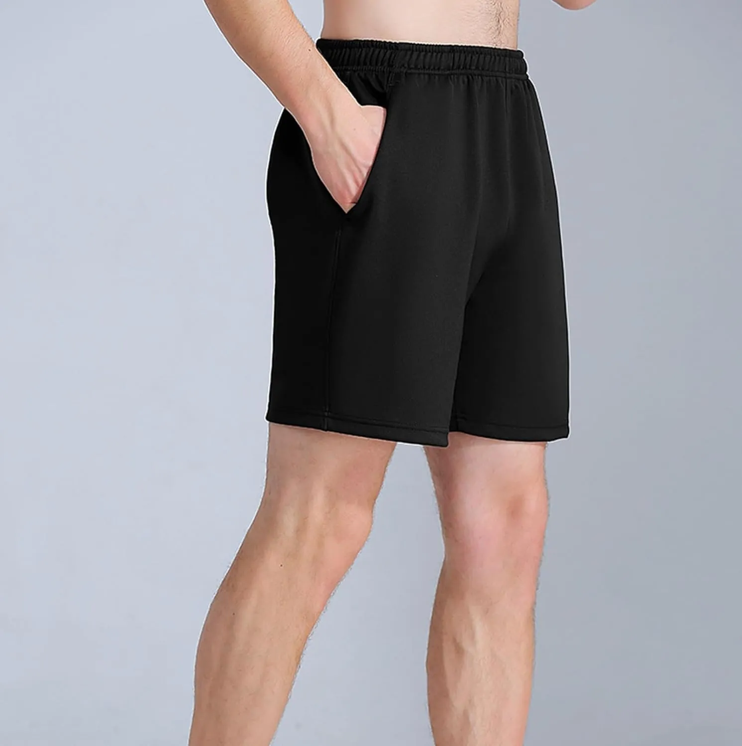 2 In 1 Jogging Shorts Men Gym Workout Shorts Running Stretch Quick Dry Shorts 2 Side Pockets