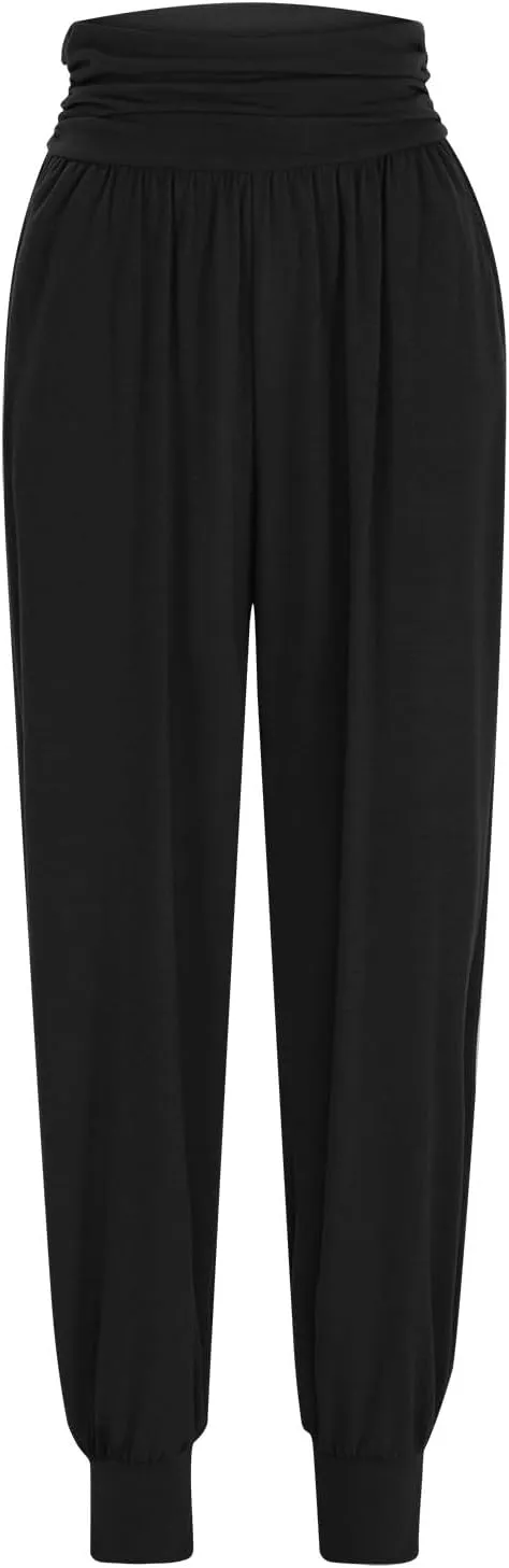 2 Pack Womens Yoga Jogger Pants with Side Pockets Sweatpants Lounge Lightweight Pants for Workout Running Yoga