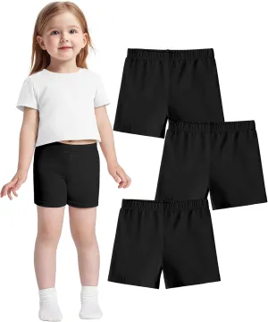 3 Pack Baby Girls Bike Shorts Toddler Girl Athletic Dance Short Soft Cotton Summer Clothes Size 18M-5T
