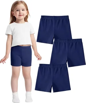3 Pack Baby Girls Bike Shorts Toddler Girl Athletic Dance Short Soft Cotton Summer Clothes Size 18M-5T
