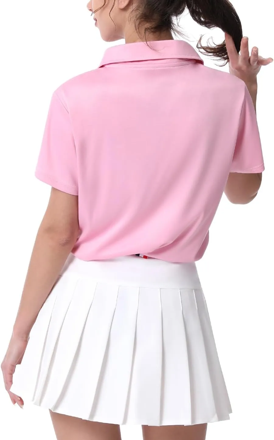 3-Pack Women's Short-Sleeve Sport Polo Shirts Quick Dry Moisture-Wicking Activewear Polos Tops for Work