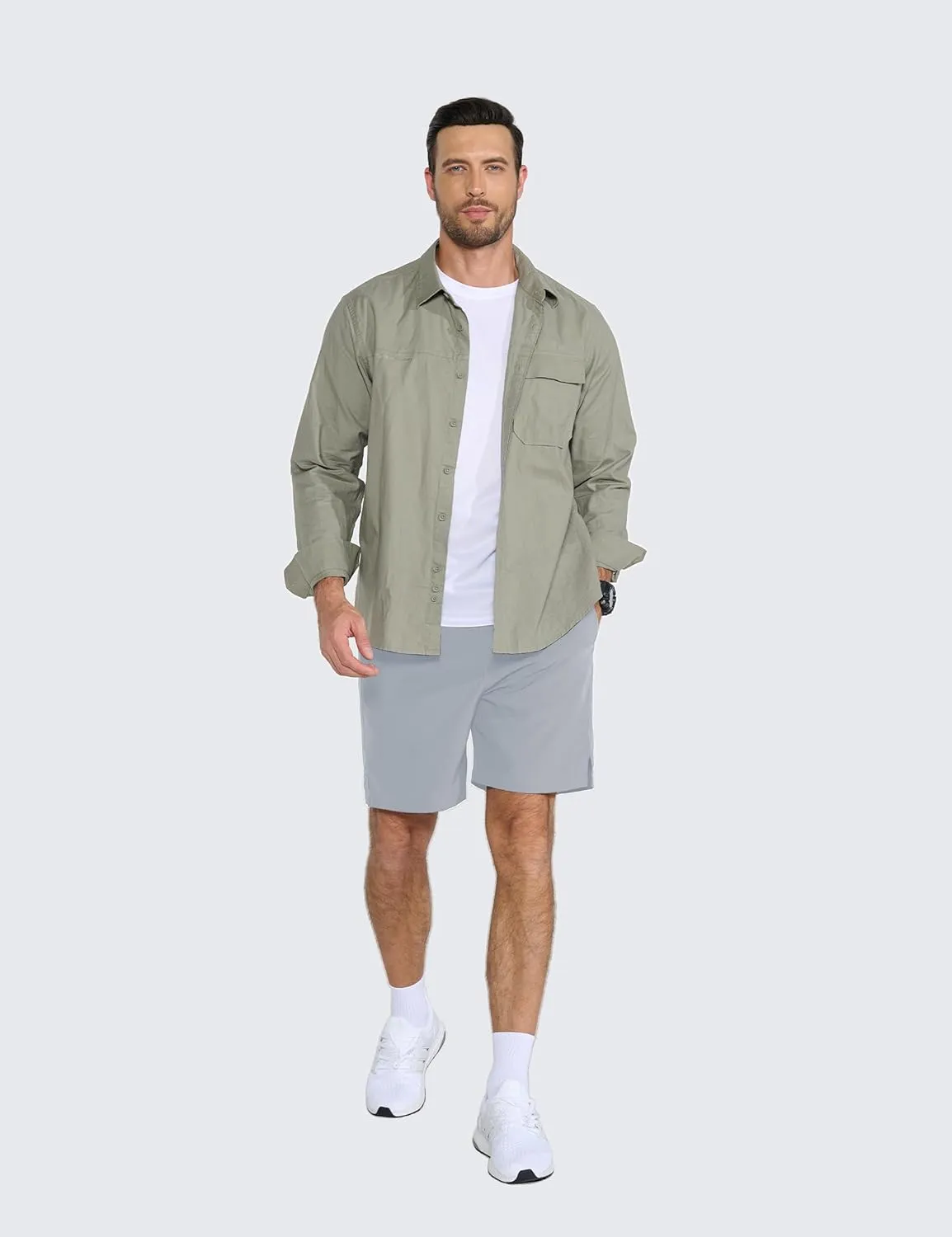 7" Men's Running Shorts Athletic Gym Shorts Lightweight Quick Dry Workout Short with Pockets