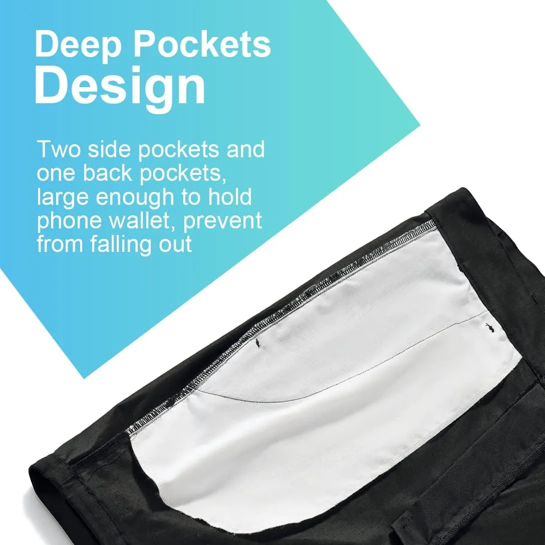 AIMPACT Mens Chino Shorts Slim-fit 5.5" Flat Front Stretch Casual Short Shorts