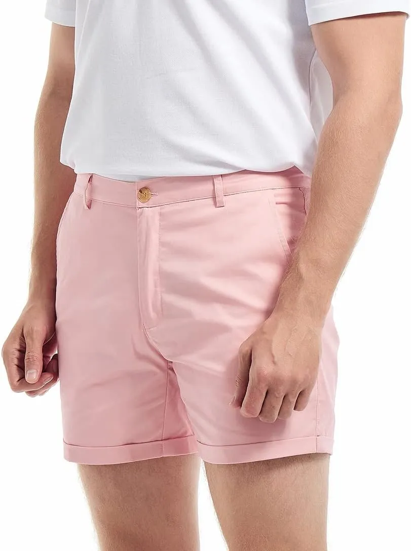 AIMPACT Mens Chino Shorts Slim-fit 5.5" Flat Front Stretch Casual Short Shorts