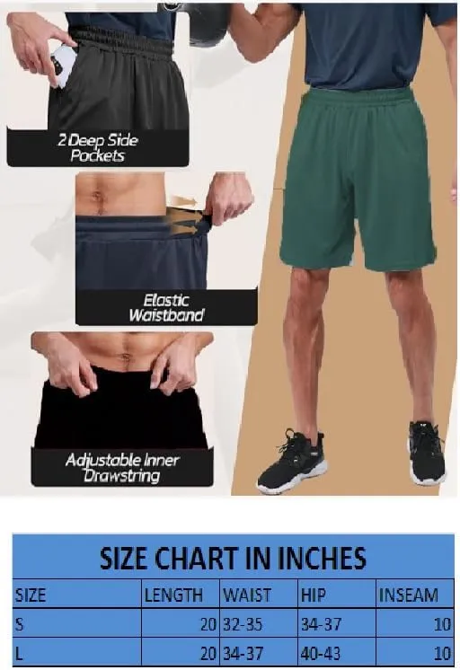 Athletic Gym Mens Shorts – Workout Quick Dry Basketball Shorts with Pockets for Running Casual Activewear