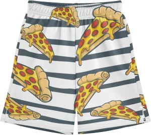 Boys Casual Shorts, Elastic Waist Athletic Gym Shorts with Pockets for Active Kids 7-15Y