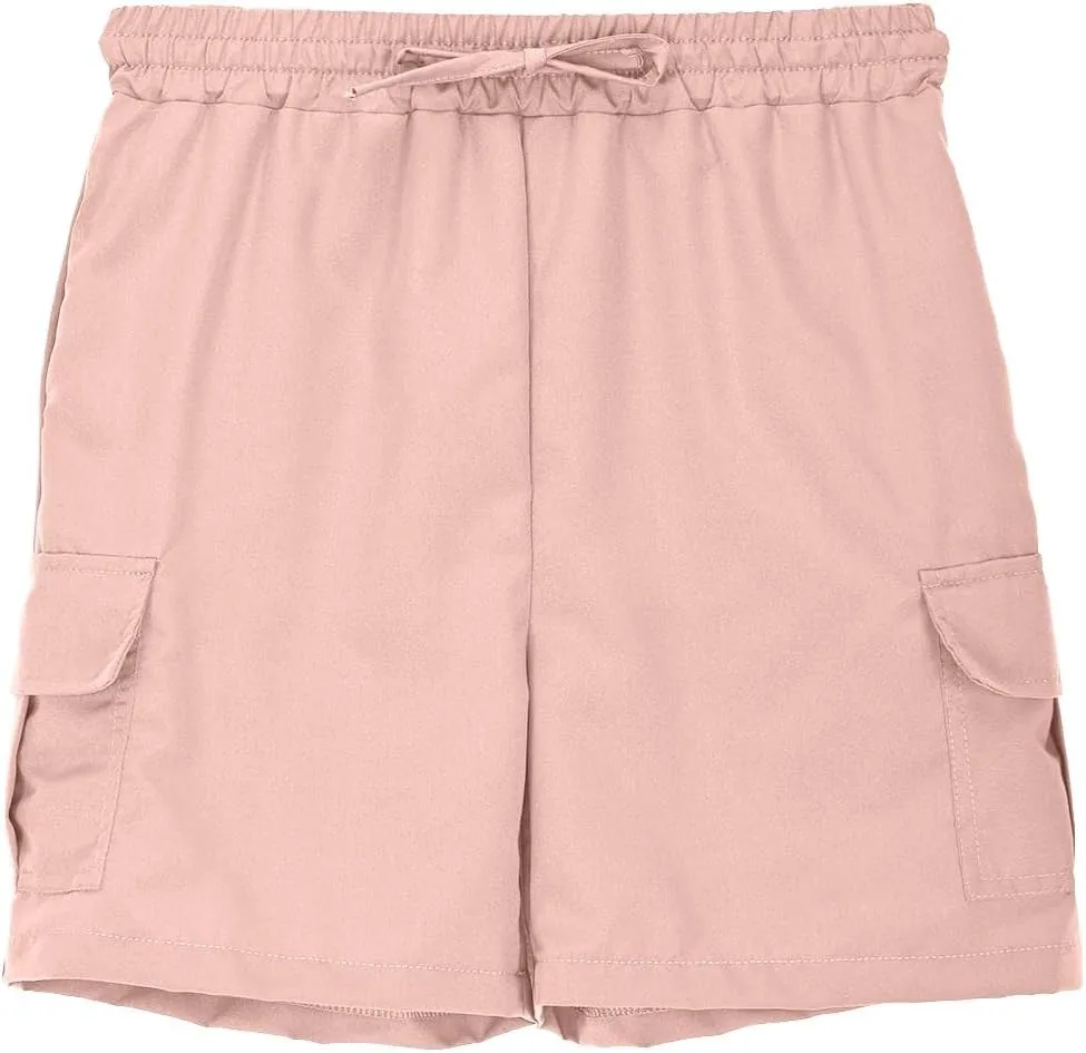 Boys' Pull on Cargo Shorts School Uniform Khaki Athletic Shorts for Boys Quick Dry Cargo Hiking Pants Baggy Sweatpants