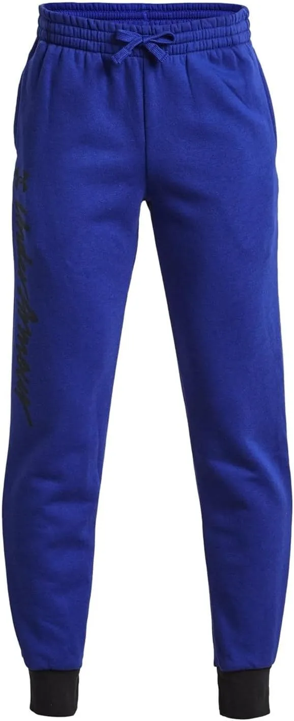 Boys' UA Rival Fleece Script Joggers