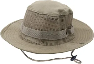 Breathable Mesh Safari Boonie Hat Men's Women's Sun Protection Wide Brim Bucket Hat Foldable Travel Outdoor Sun Hat