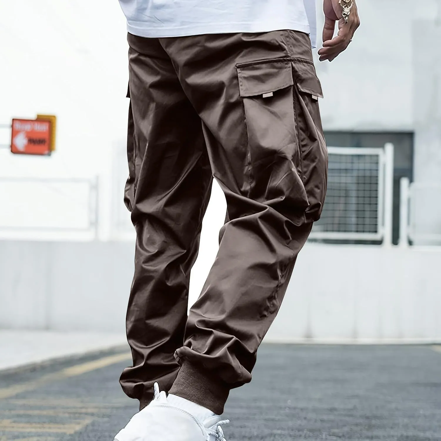 Cargo Joggers Men Baggy Casual Athletic Jogger Cargo Pants Drawstring Fashion Y2k Streetwear PantalóN Cargo Hombre