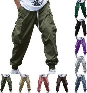 Cargo Joggers Men Baggy Casual Athletic Jogger Cargo Pants Drawstring Fashion Y2k Streetwear PantalóN Cargo Hombre