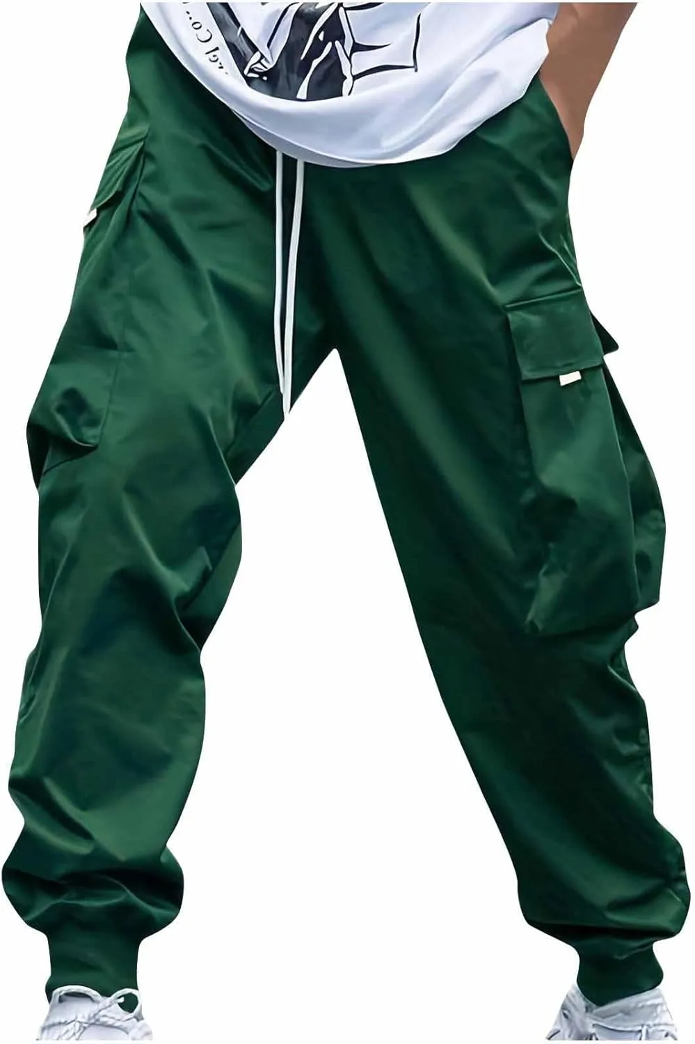Cargo Joggers Men Baggy Casual Athletic Jogger Cargo Pants Drawstring Fashion Y2k Streetwear PantalóN Cargo Hombre