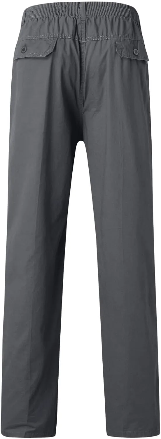 Cargo Pants for Men Big and Tall, Pants Men's Cargo Trousers Work Ripstop Cargo Pants Lightweight Cotton Jogger Work