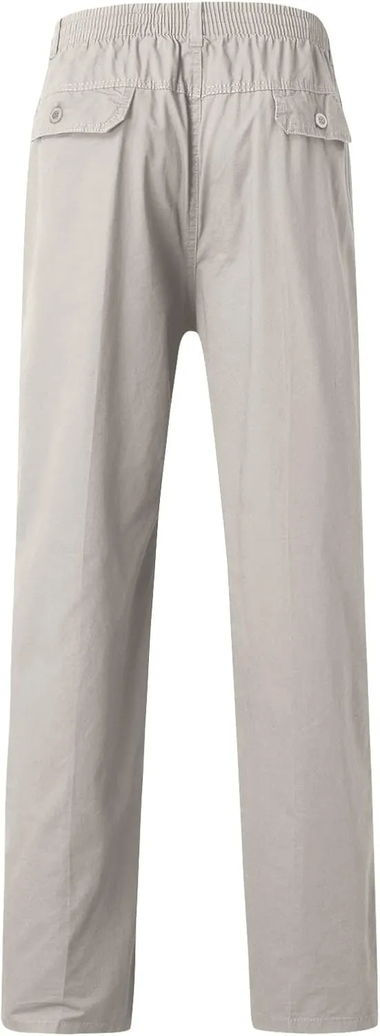 Cargo Pants for Men Big and Tall, Pants Men's Cargo Trousers Work Ripstop Cargo Pants Lightweight Cotton Jogger Work