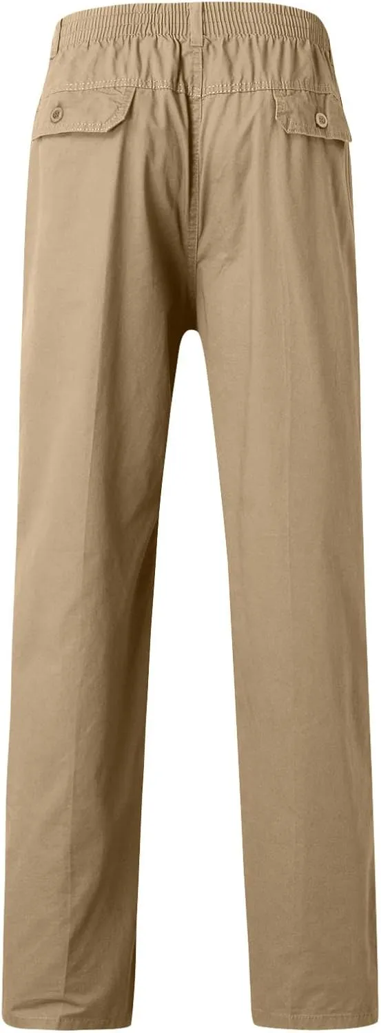 Cargo Pants for Men Big and Tall, Pants Men's Cargo Trousers Work Ripstop Cargo Pants Lightweight Cotton Jogger Work