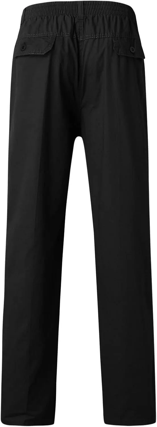 Cargo Pants for Men Big and Tall, Pants Men's Cargo Trousers Work Ripstop Cargo Pants Lightweight Cotton Jogger Work