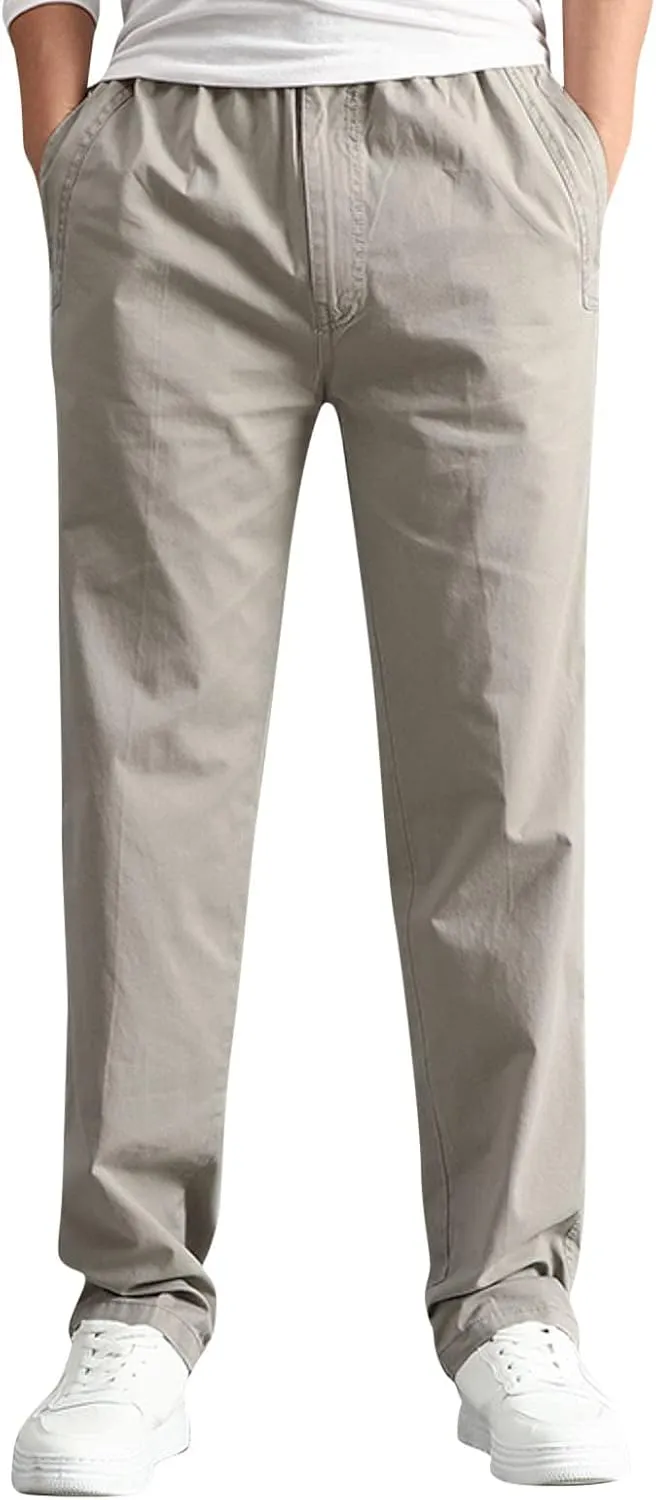 Cargo Pants for Men Big and Tall, Pants Men's Cargo Trousers Work Ripstop Cargo Pants Lightweight Cotton Jogger Work