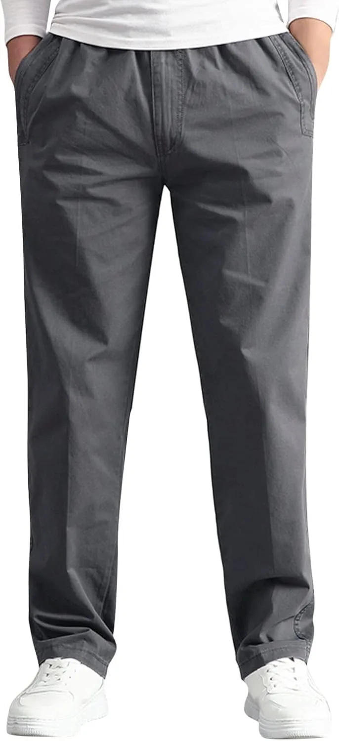Cargo Pants for Men Big and Tall, Pants Men's Cargo Trousers Work Ripstop Cargo Pants Lightweight Cotton Jogger Work