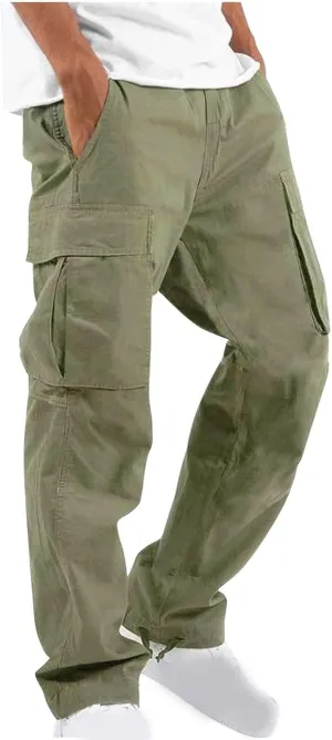 Cargo Pants for Men Casual Baggy Work Hiking Pants Relax Fit Outdoor Big and Tall Workout Joggers with Multi Pockets