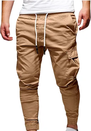 Cargo Pants for Men Relaxed Fit Hiking Work Pants Workout Joggers with Multi Pockets Ripstop Flex Camo Tactical Pants