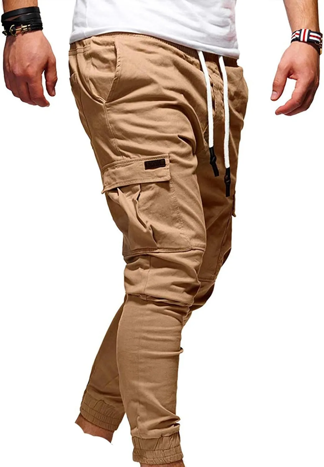 Cargo Pants for Men Relaxed Fit Hiking Work Pants Workout Joggers with Multi Pockets Ripstop Flex Camo Tactical Pants