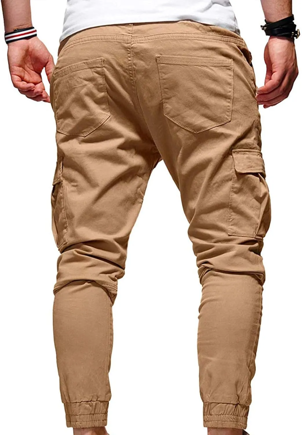 Cargo Pants for Men Relaxed Fit Hiking Work Pants Workout Joggers with Multi Pockets Ripstop Flex Camo Tactical Pants