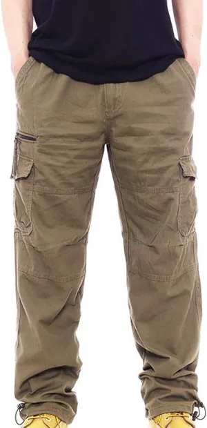 Cargo Pants for Men Relaxed Fit Hiking Work Pants Workout Joggers with Multi Pockets Ripstop Flex Camo Tactical Pants