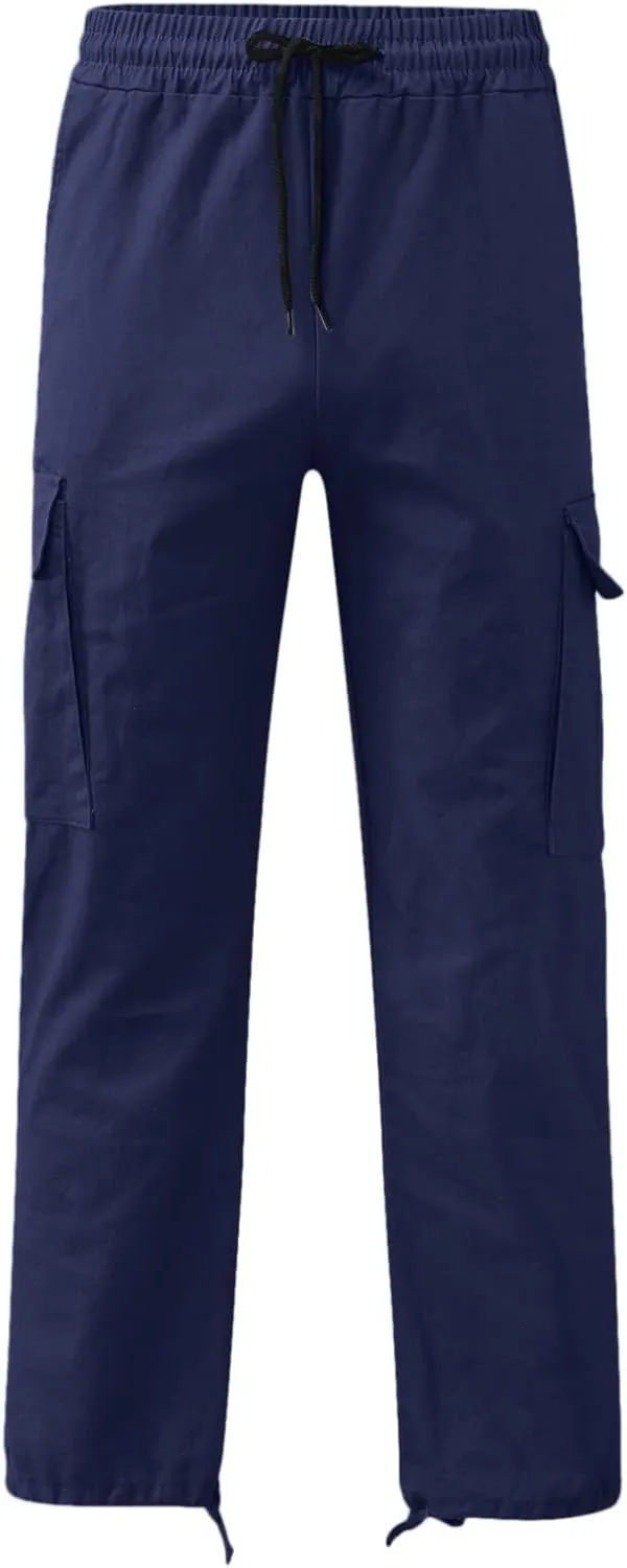Cargo Sweatpants for Men Big and Tall Wild Cargo Pants White Cargo Athletic Long Pants Fashion Casual Jogger Trouser