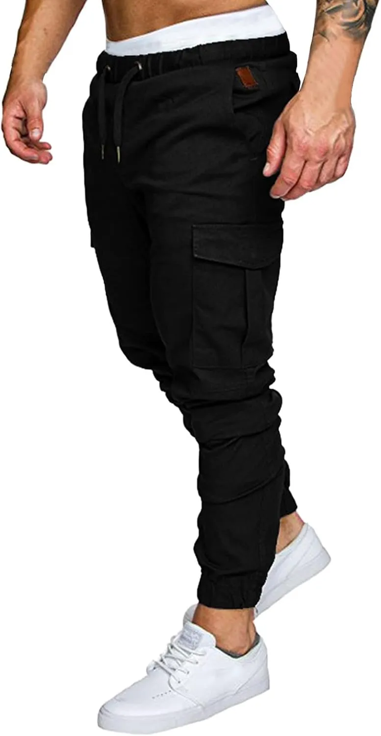 Cargo Sweatpants for Men Mens Lounge Pants Men Casual Cargo Pants Hiking Pants Workout Joggers Men's Reflective Cargo