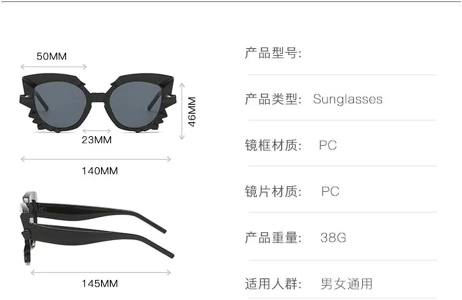 Cat Eye Sunglasses Retro Vintage Eyewear Women Gradient Sun Glasses Shades