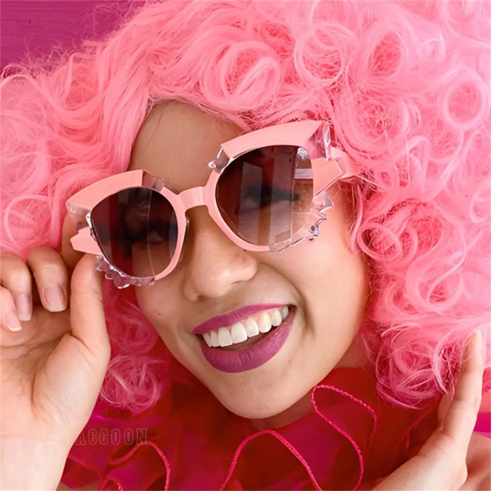 Cat Eye Sunglasses Retro Vintage Eyewear Women Gradient Sun Glasses Shades