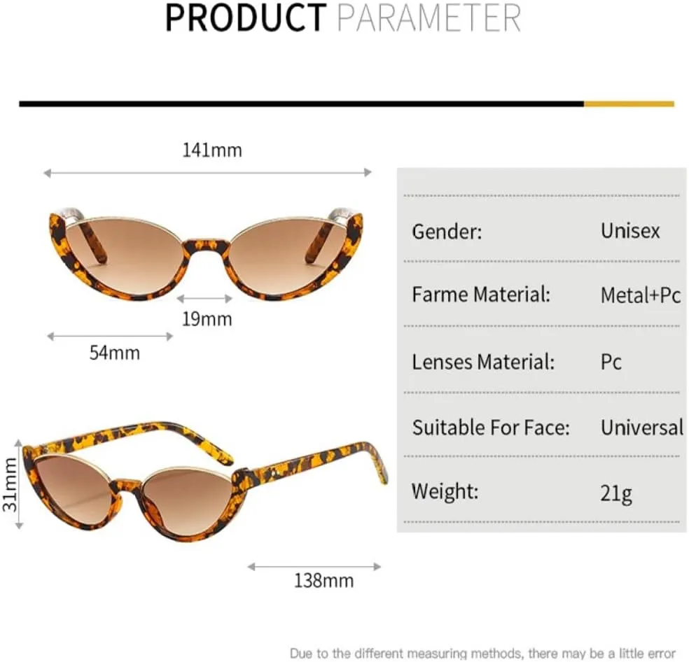 Cat Eye Sunglasses Women Half Frame Trendy Vintage Men Shades Eyewear Luxury Sun Glasses UV400