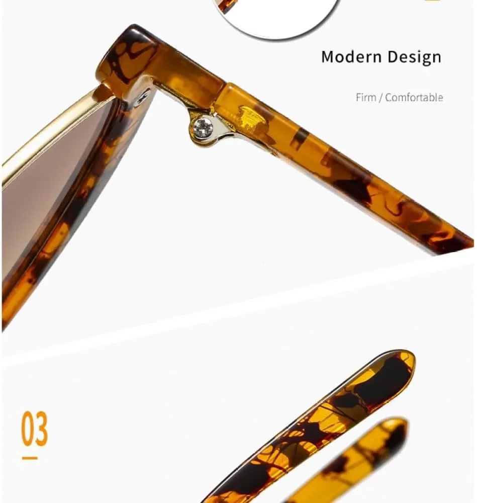 Cat Eye Sunglasses Women Half Frame Trendy Vintage Men Shades Eyewear Luxury Sun Glasses UV400