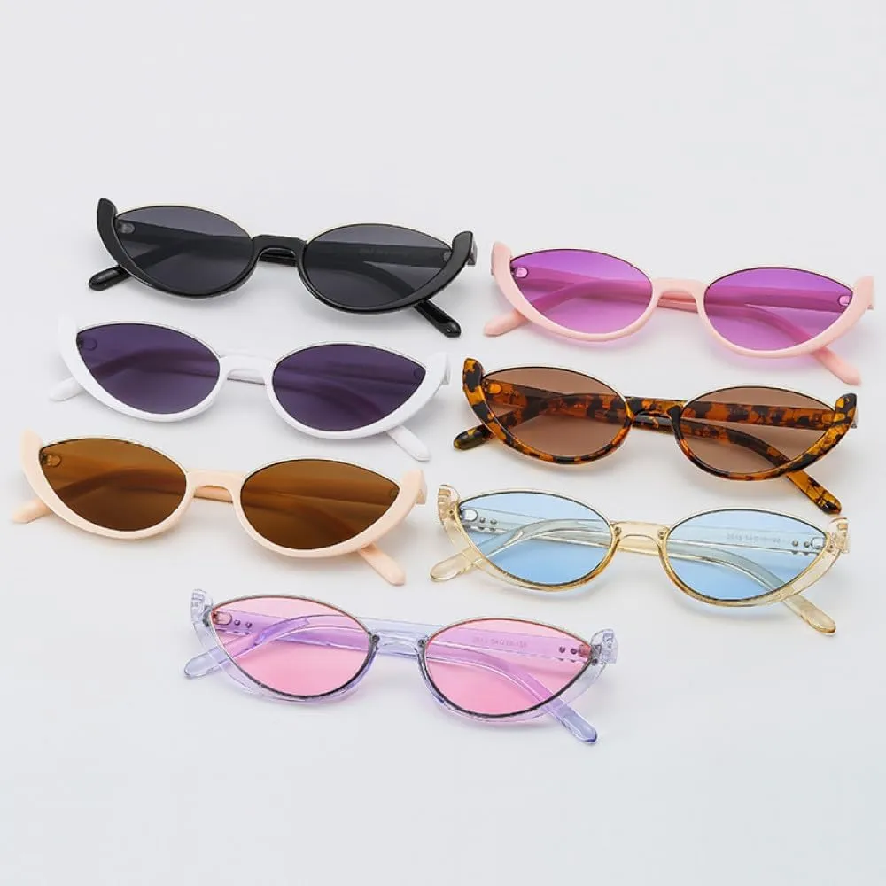 Cat Eye Sunglasses Women Half Frame Trendy Vintage Men Shades Eyewear Luxury Sun Glasses UV400