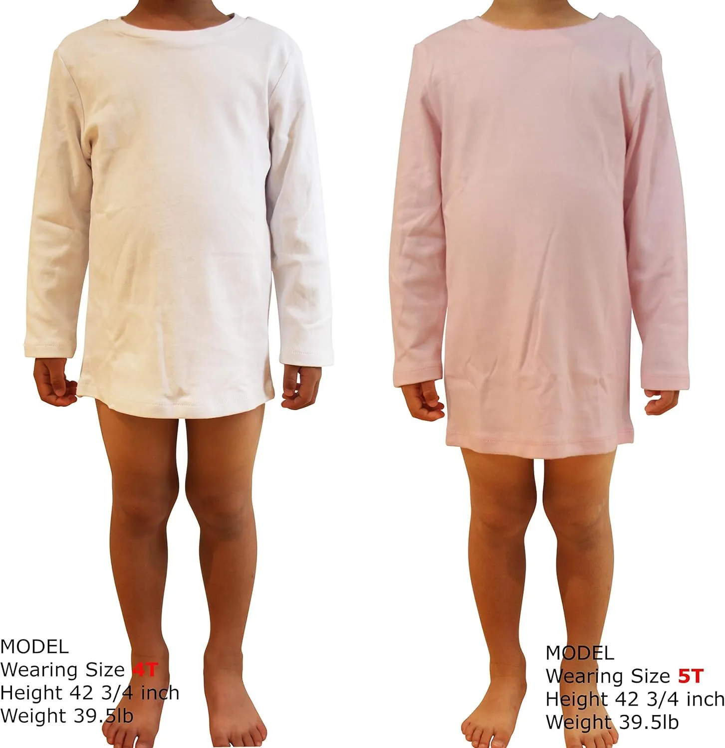 COUVER Infant Toddler Soft Cotton Crew Neck Long Sleeve Tee Shirt