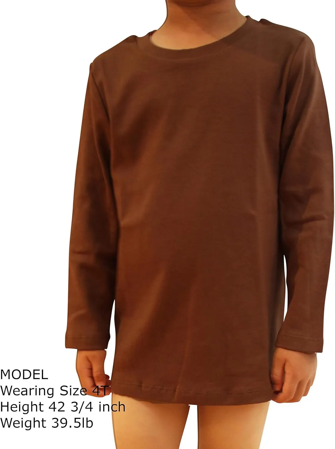 COUVER Infant Toddler Soft Cotton Crew Neck Long Sleeve Tee Shirt