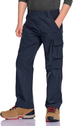 CQR Kids Youth Hiking Cargo Pants, UPF50  Quick Dry Outdoor Camping Pants