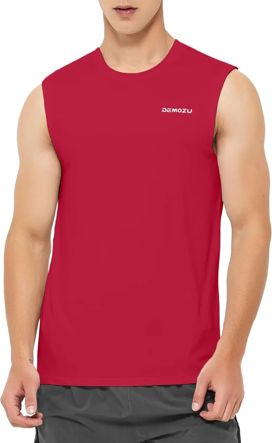 DEMOZU Men's Sleeveless Workout Swim Shirt Running Gym Athletic Muscle Tank Top Big and Tall