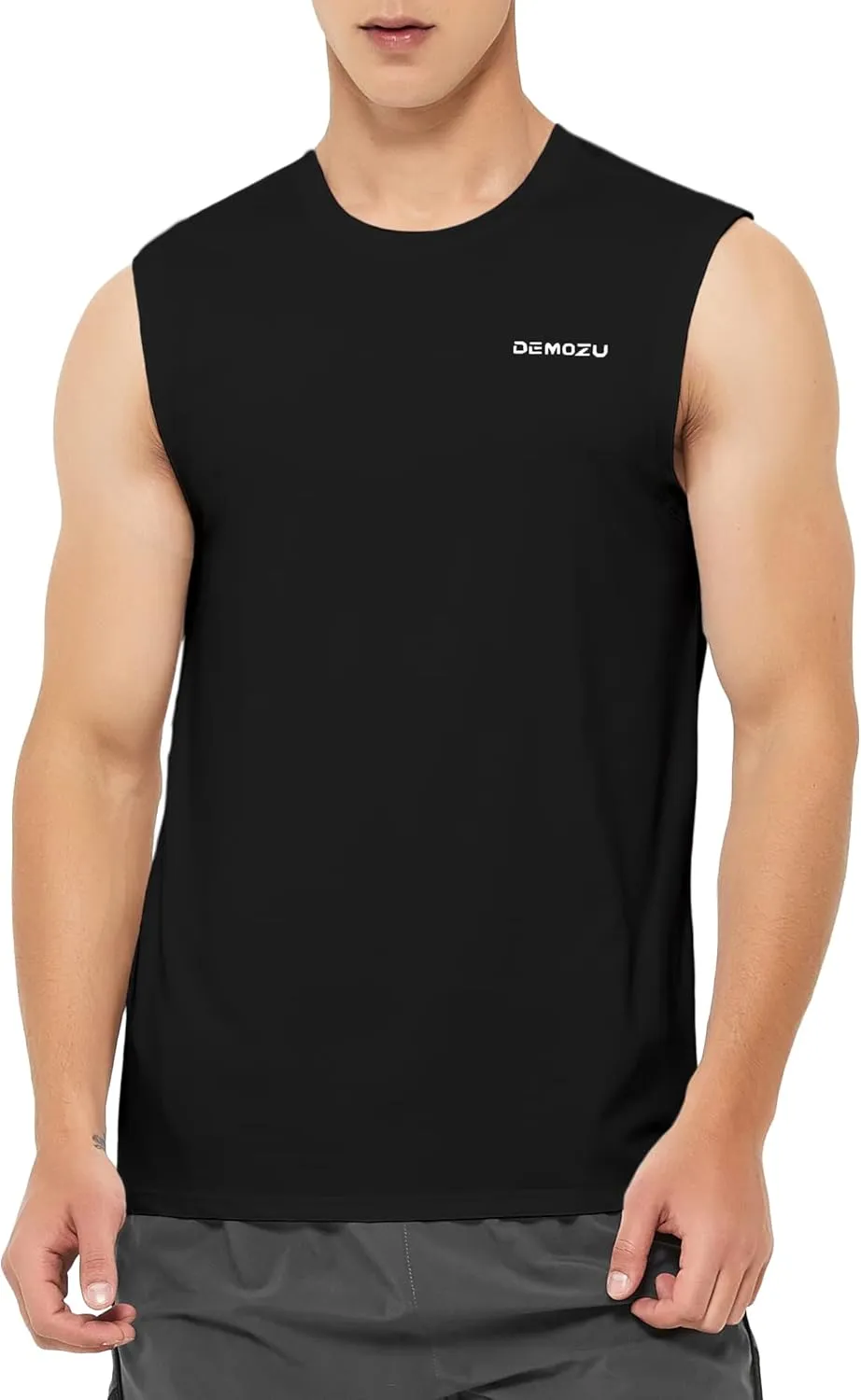 DEMOZU Men's Sleeveless Workout Swim Shirt Running Gym Athletic Muscle Tank Top Big and Tall