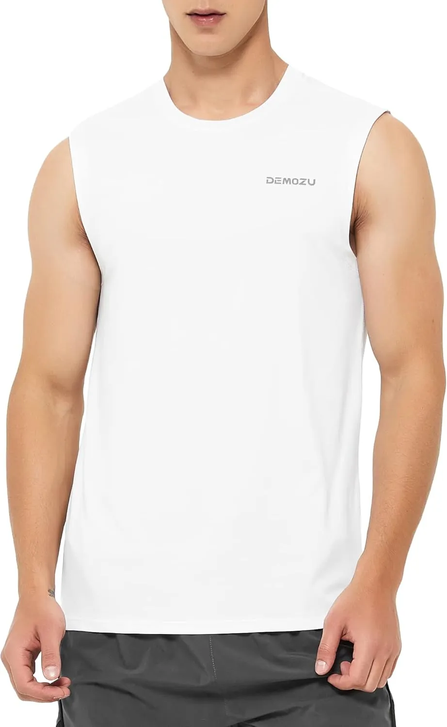 DEMOZU Men's Sleeveless Workout Swim Shirt Running Gym Athletic Muscle Tank Top Big and Tall
