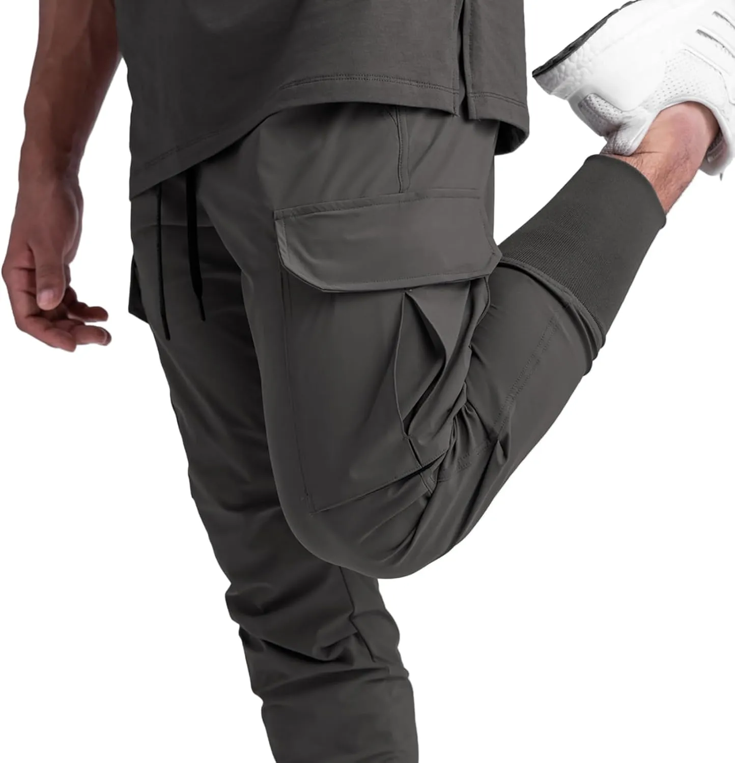 DIOTSR Mens Lightweight Joggers Pants, Cargo Athletic Sweatpants for Men, Slim Workout Pants with Pockets