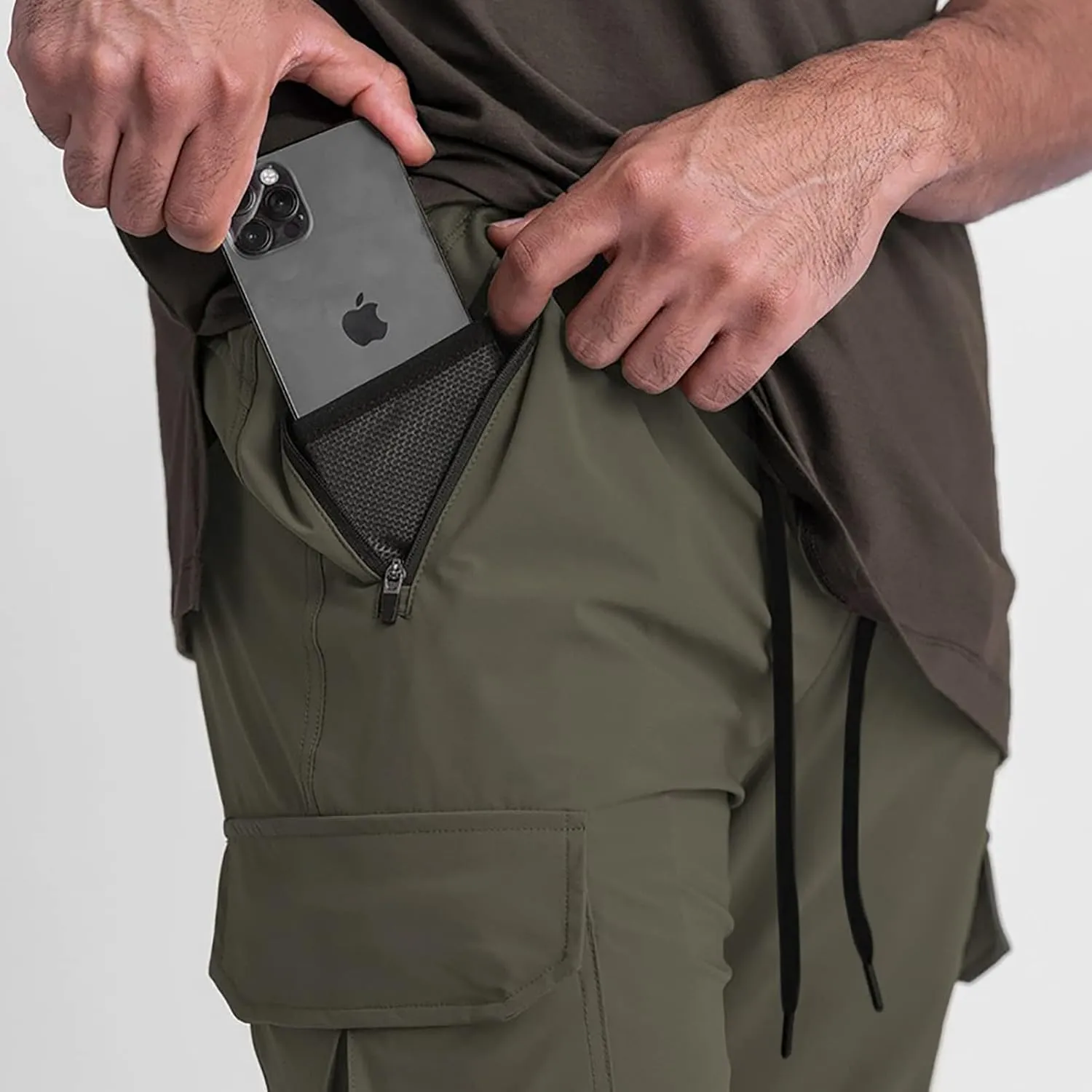 DIOTSR Mens Lightweight Joggers Pants, Cargo Athletic Sweatpants for Men, Slim Workout Pants with Pockets