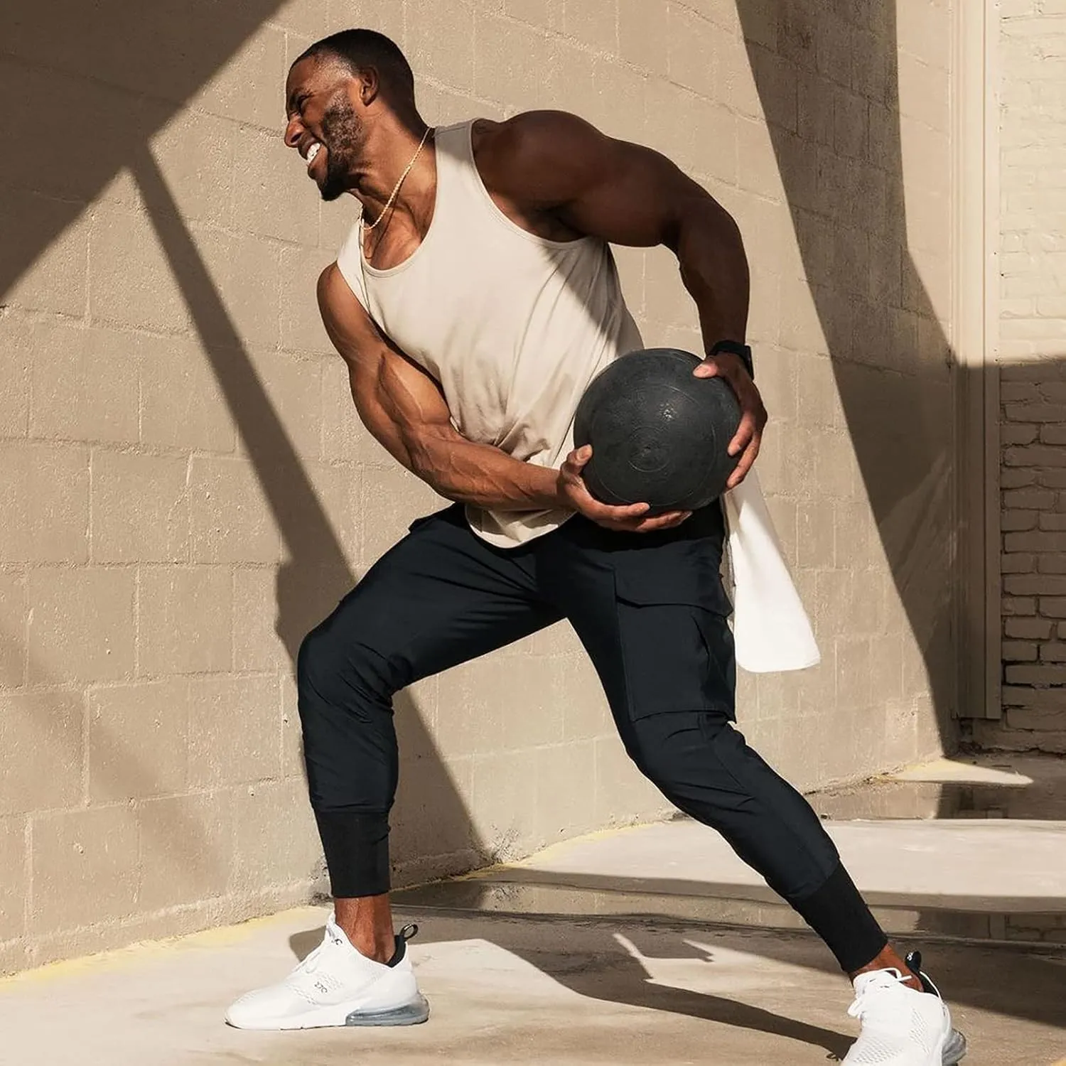 DIOTSR Mens Lightweight Joggers Pants, Cargo Athletic Sweatpants for Men, Slim Workout Pants with Pockets