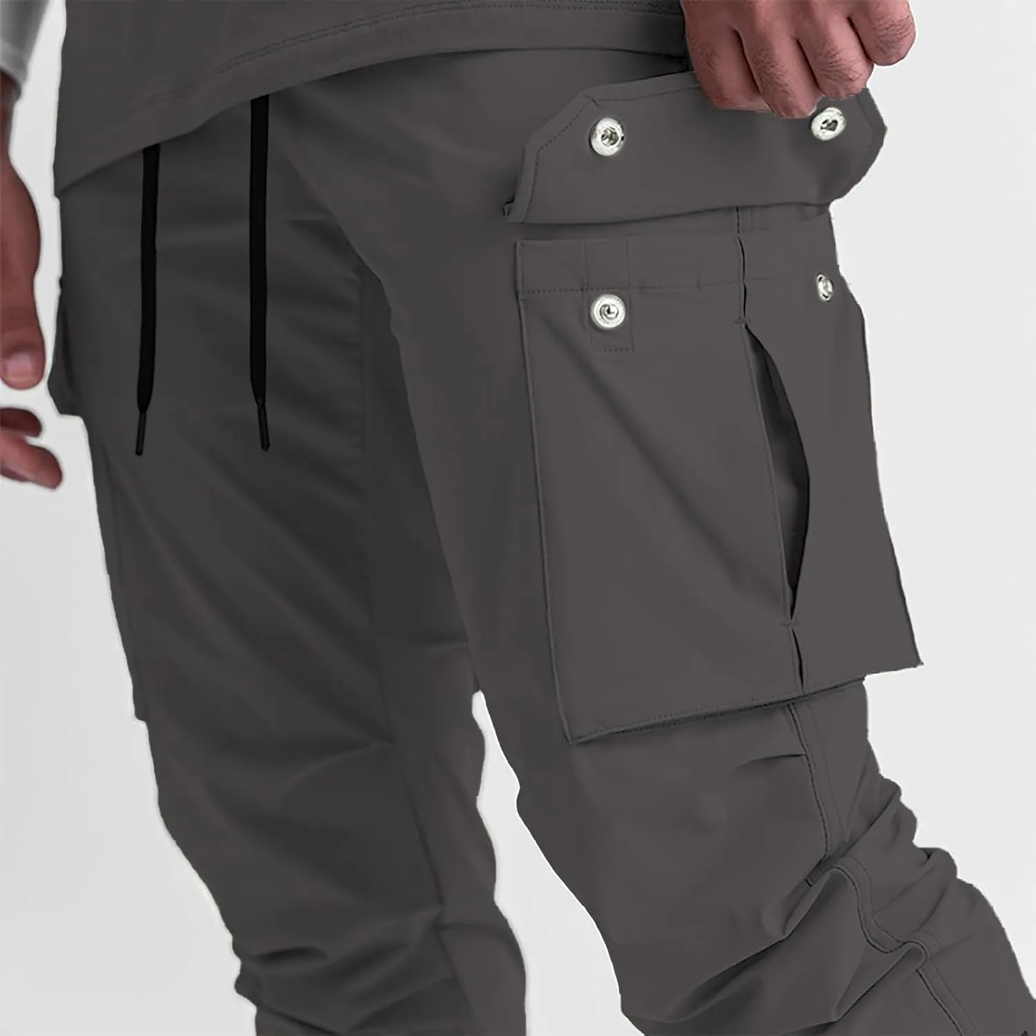 DIOTSR Mens Lightweight Joggers Pants, Cargo Athletic Sweatpants for Men, Slim Workout Pants with Pockets