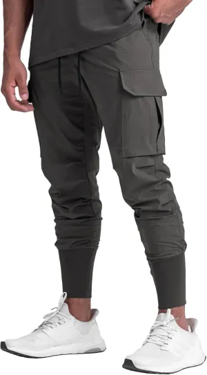 DIOTSR Mens Lightweight Joggers Pants, Cargo Athletic Sweatpants for Men, Slim Workout Pants with Pockets