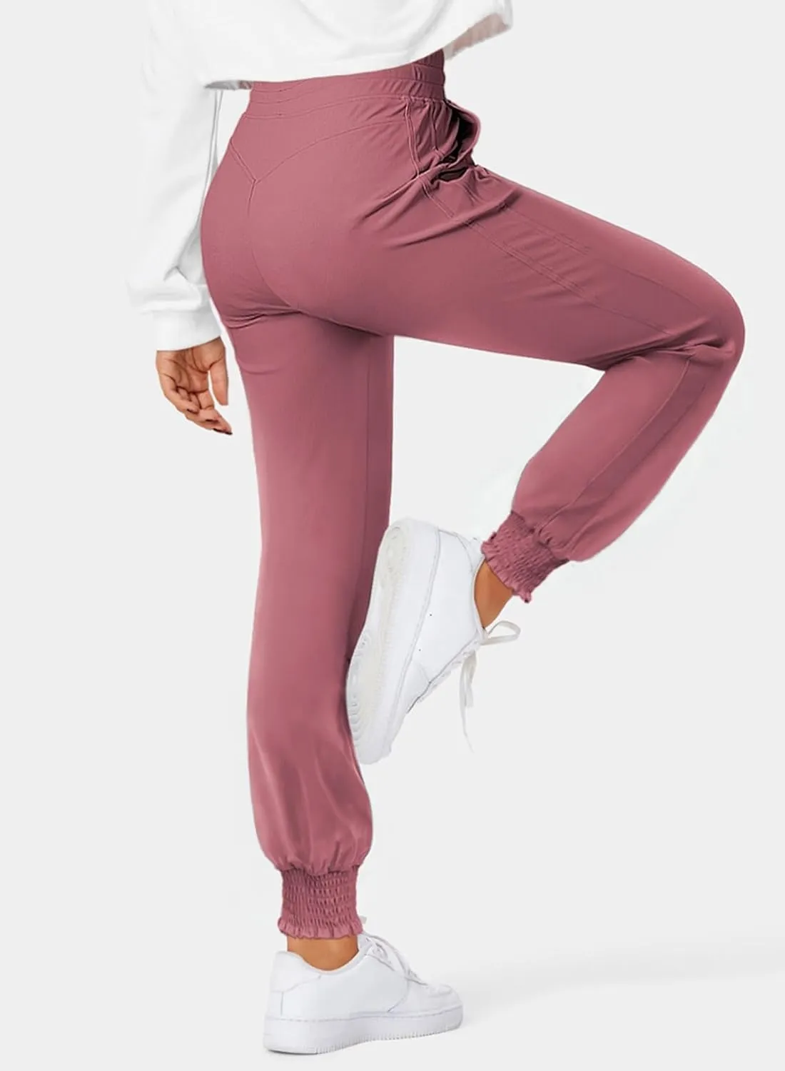 Dokotoo Womens High Waisted Lounge Joggers Elasticity Drawstring Side Pocket Casual Cuffed Casual Yoga Sweatpants
