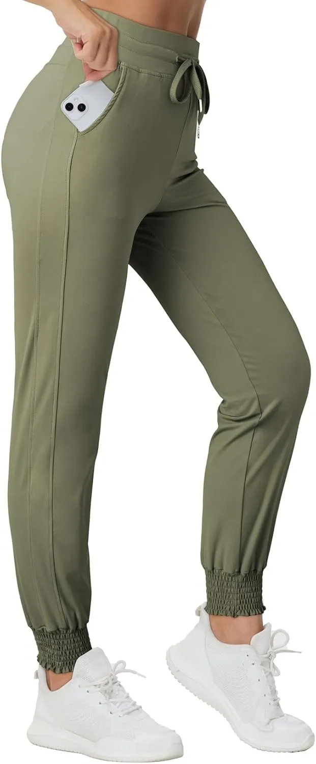 Dokotoo Womens High Waisted Lounge Joggers Elasticity Drawstring Side Pocket Casual Cuffed Casual Yoga Sweatpants