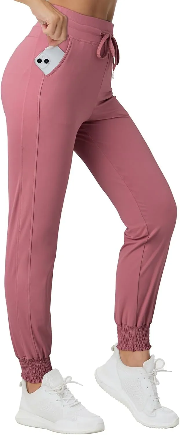 Dokotoo Womens High Waisted Lounge Joggers Elasticity Drawstring Side Pocket Casual Cuffed Casual Yoga Sweatpants