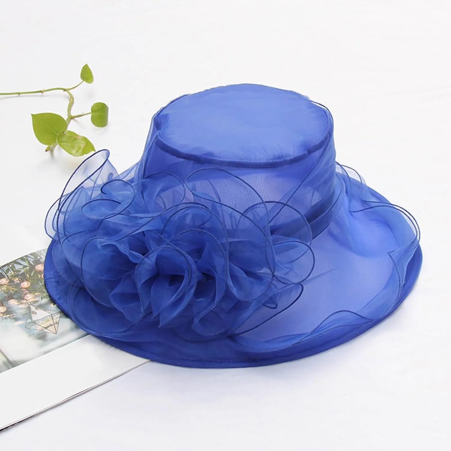 European and Fashion Sun Hat Mesh Lace Flower Sun Hat Outdoor Foldable Large Brim Women's Hat Summer Woman Hats